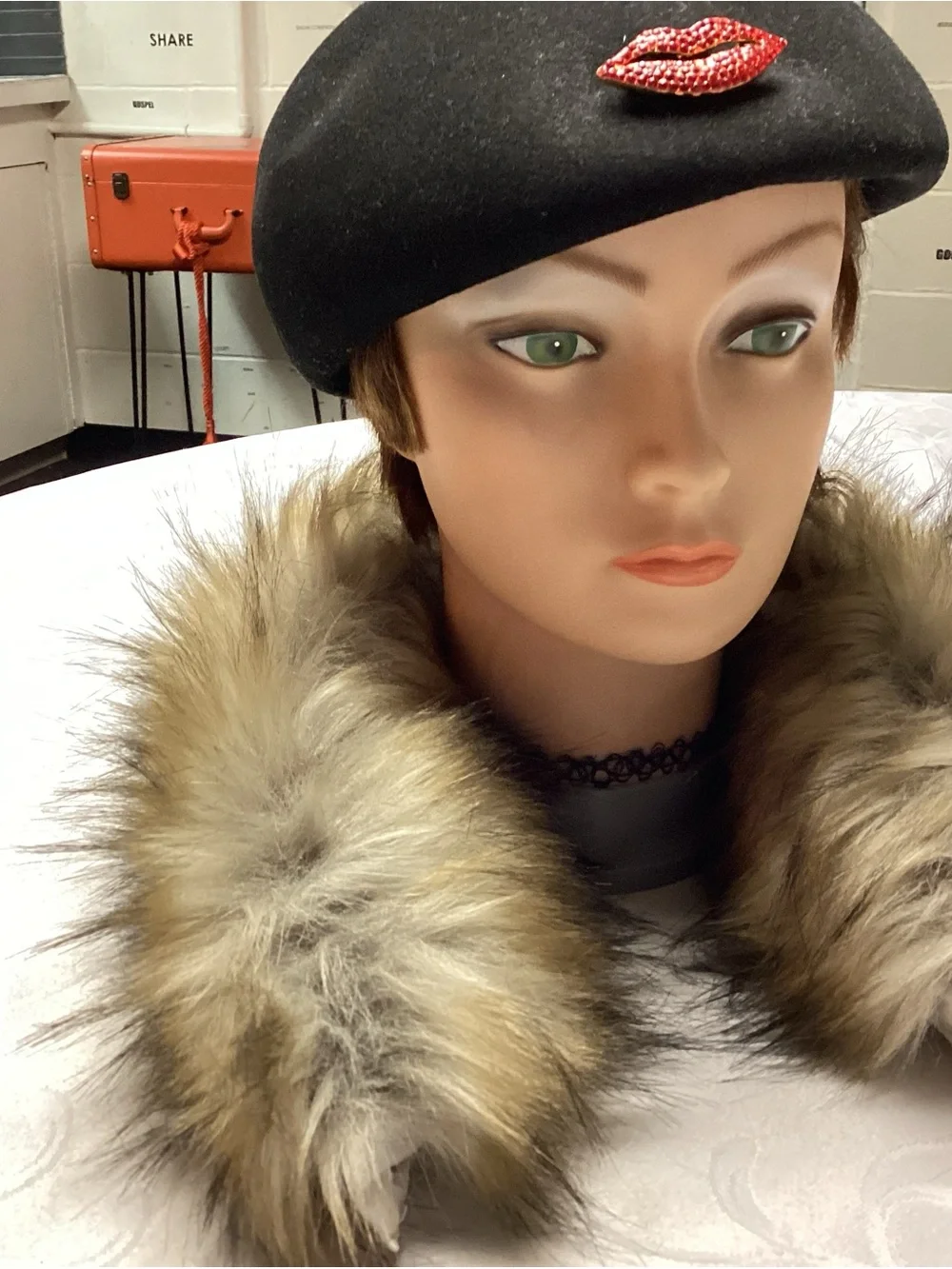 Fur. Scarf Collar in Natural Brown - Unbranded
